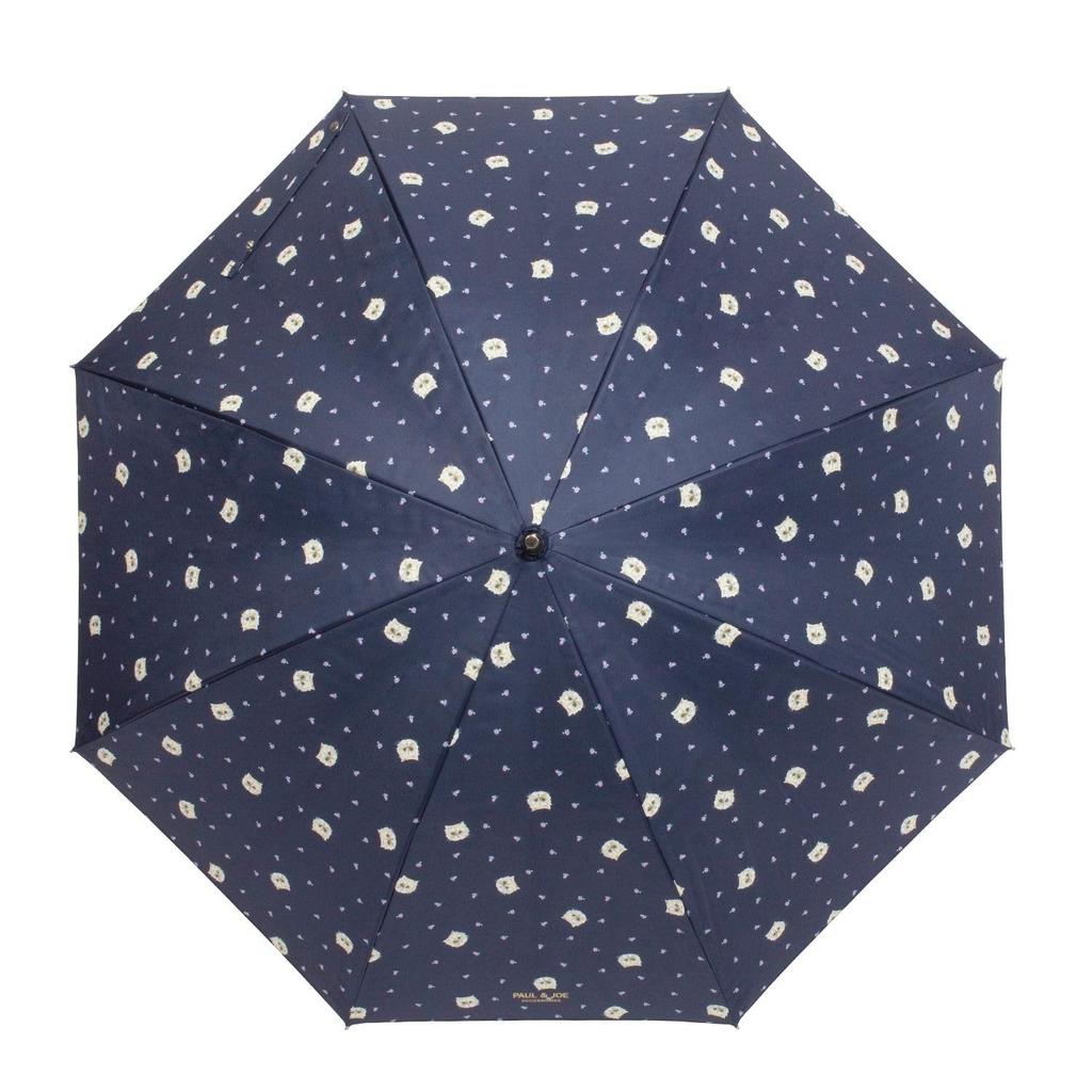 Moonbat Long Perfect for and Rain or Premium Light Heat and UV Blue [Paul & Joe] Women's Parasol, Commuting, School, Shine, Blocking, Protection,