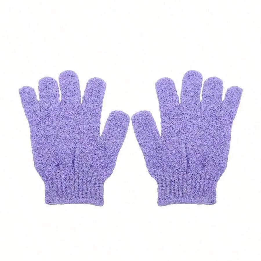 Five Fingers Bath Gloves Reversible Exfoliating Shower Body Scrub Gloves Cleansing Tools Bath Towel Bath Products Back Scrub
