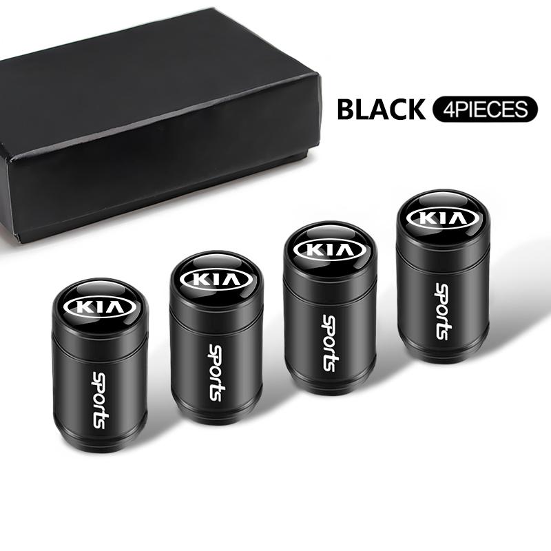 4pcs Car Tire Valve Caps Anti Rust Dustproof Covers For KIA Sportage Seltos Sorento K3 K4 Soul Carnival EV6 EV9 Carnival K5 EV5