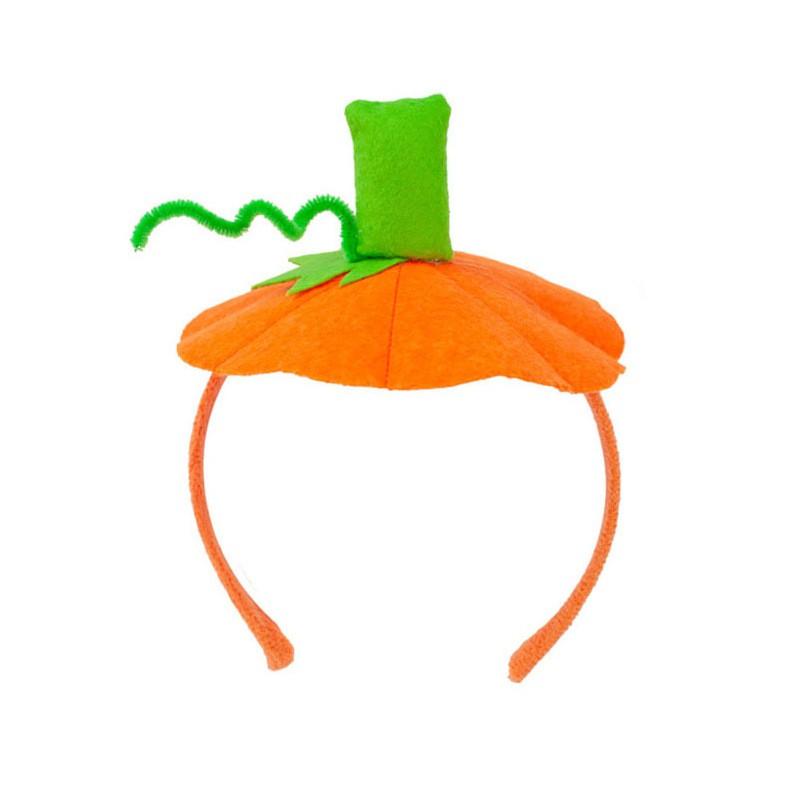 Halloween Pumpkin Headband Kids Party Costume Accessory Festive Decoration Prop