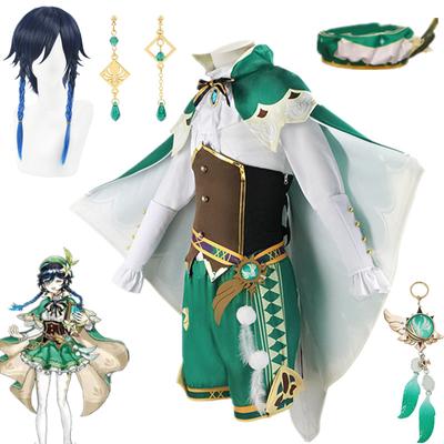   Venti Cosplay Costume Barbatos Uniform Suit Anime Halloween Carnival Clothes For Women Game