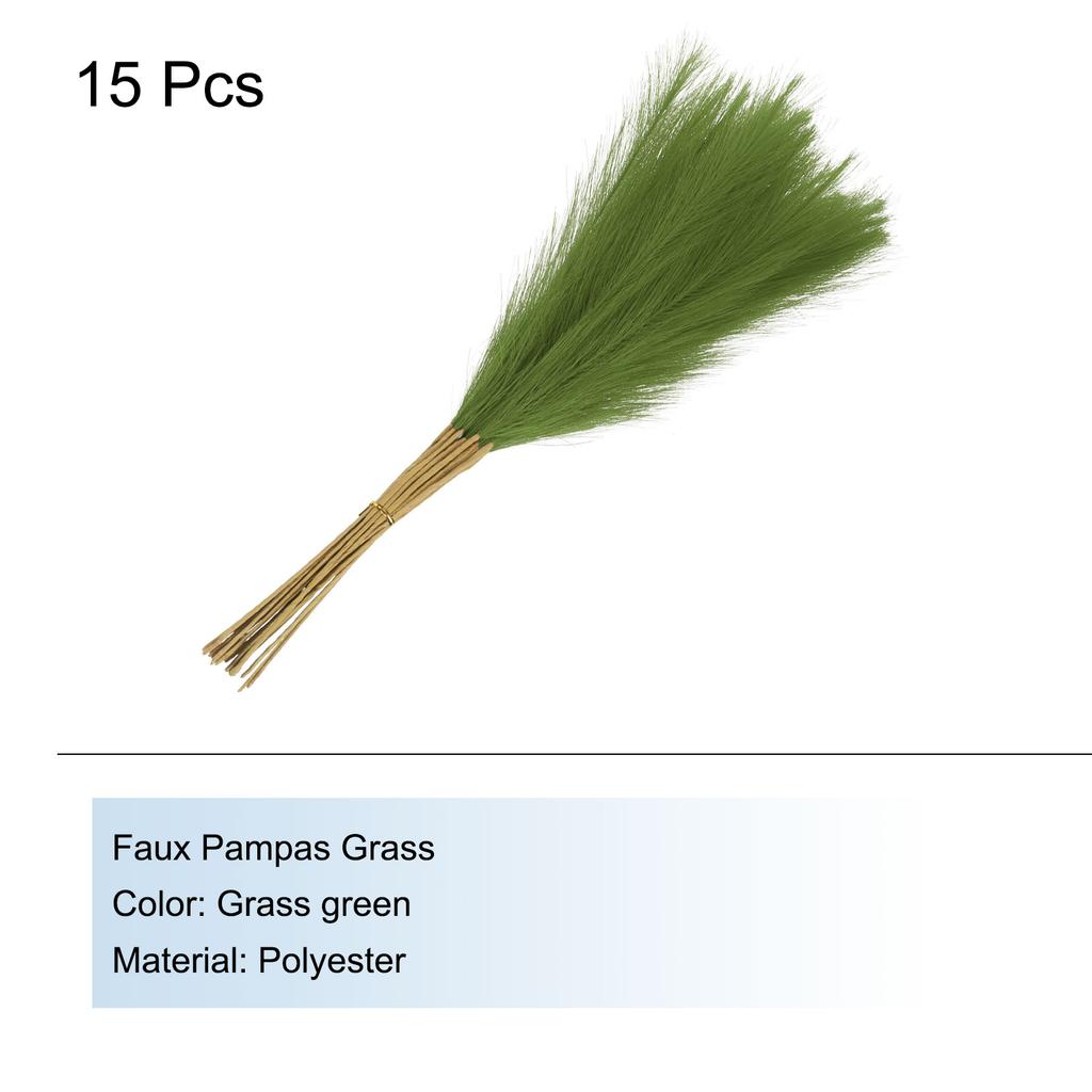 15Pcs Faux Pampas Grass,21"/55cm Fake Pampas Grass Decor for Living Room Party Wall Vase Wedding Decoration