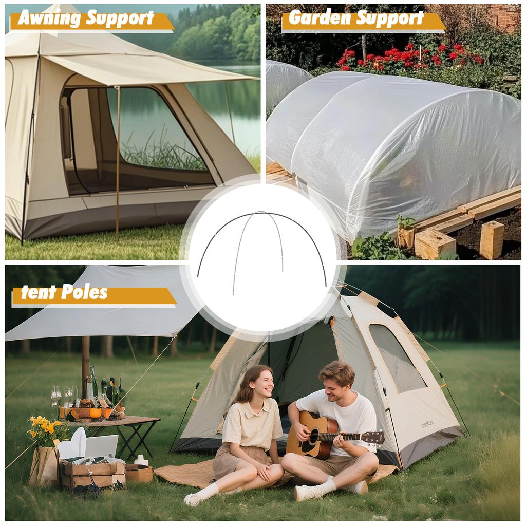 1pc/2pc Aluminum Alloy Tent Pole 4.3M/3.6M Camping Support Poles Replacement Accessories for Hiking Awning Shelter Frames Rods