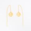Hollow Fu Character Ear Line for Women's Personality Chinese Style Retro Fashion Every Year with Long Tassel Earrings
