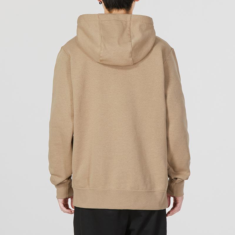 Nike Embroidered Logo Hoodie With Drawstring Men Tops Brown DX0542-247