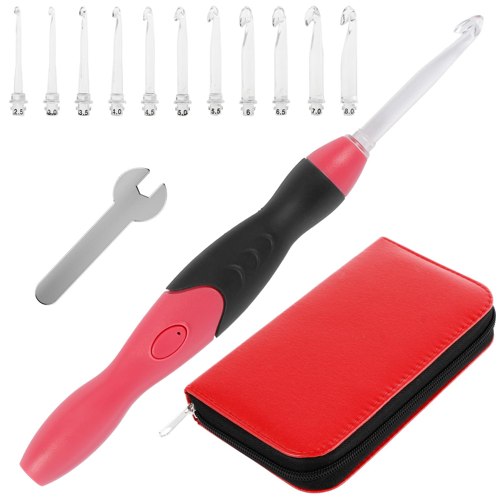 

Handmade Crochet Hooks Set Crochet Needles Adjustable Light Up Crochet Hooks DIY Weaving Sweater Tool Kit Sewing Accessories