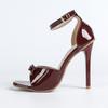 Fashion Butterfly-knot Buckle Strap Thin High Heels Women Sandals Summer Wedding Shoes Size 35-42