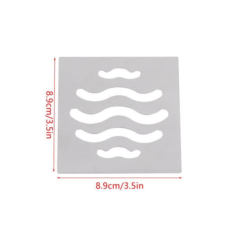 

Нержавеющая сталь Слив для пола Сетчатая крышка Квадратное сливное отверстие Уловитель волос для душа Фильтр Пробка Кухонная ванная комната Металлические детали 8.9*8.9cm