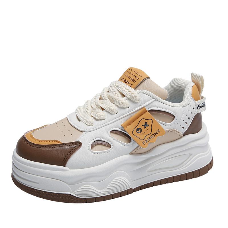 Kleine weiße Schuhe Damen neu Frühling Student vielseitig lässig sind trendige Schuhe Plateau Mode Board Schuhe ZS