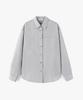 MONGDOL Striped See-Through Oversized Shirt Gray Mdsh019Stgray