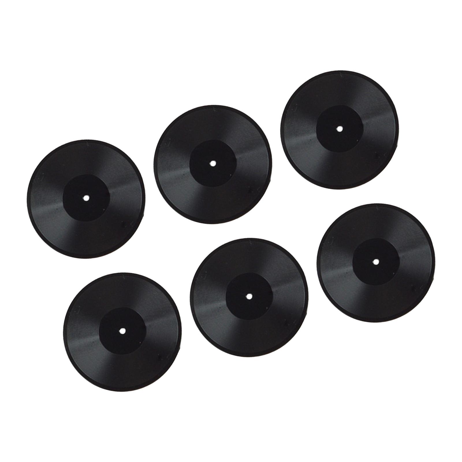 

6x Simulation 1/6 Scale Miniature Records Model Pretend Play Recorders Player for Living Room чорний