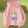 Kids Bluey Hooded Sweatshirt Fall Winter Warm Soft Pullover Comfortable Playwear for Boys Girls
