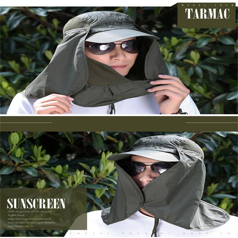 UV Protection Fishing Hat Mountain Climbing Sun Shading All Directional Quick Drying Sport Hiking Camping Visor Face Neck Cover