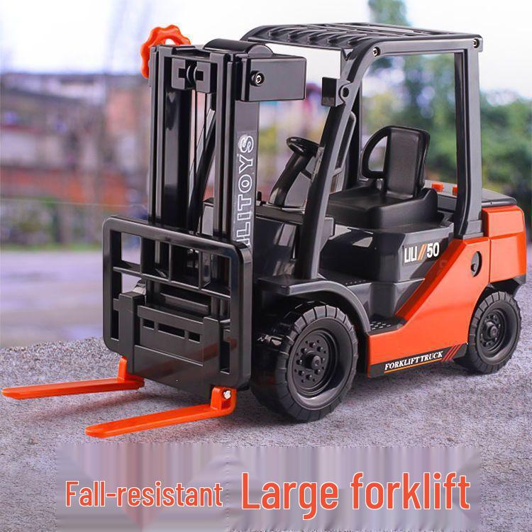 Durable Large Forklift Toy Model for Boys - Crash-Resistant Educational Gift