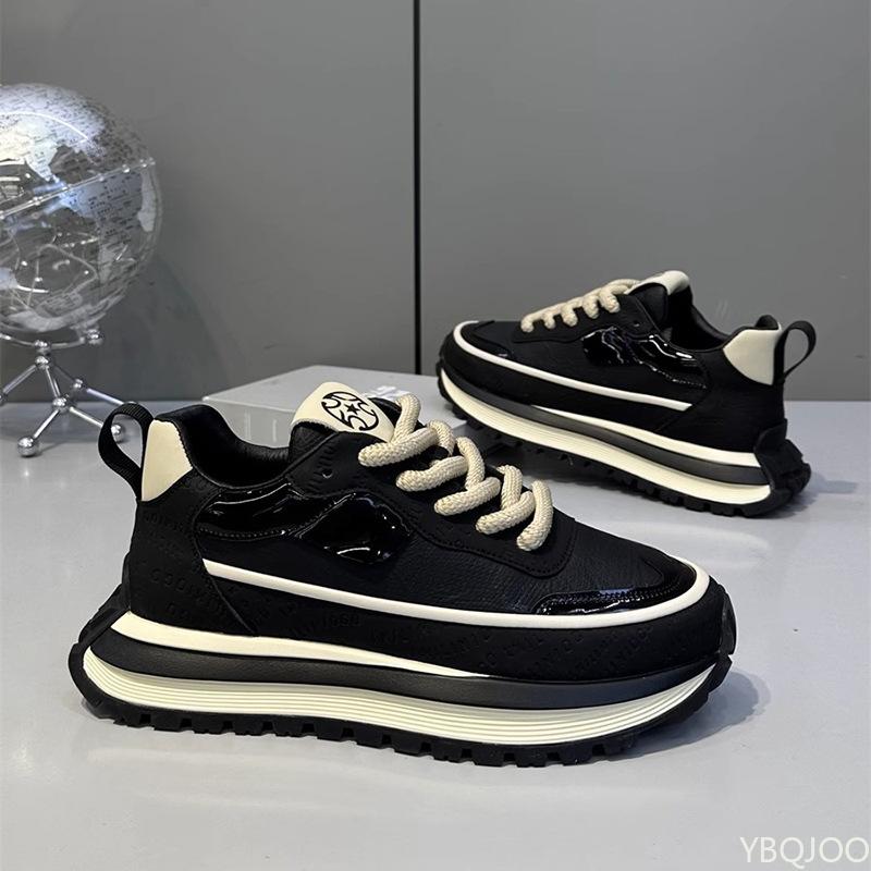 

Универсальная дышащая легкая повседневная мужская обувь осень толстая подошва износостойкая спортивная мягкая подошва для бега мужская обувь 40 чёрный