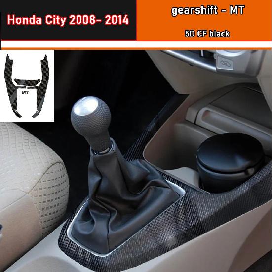 Car Interior Sticker Gear Box Protective Film For Honda City 2008- 2014 Car Gear Panel Sticker Carbon Fiber Black