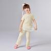 Girl's Sweet Short Sleeve Flared Pants Set