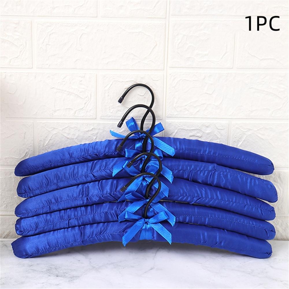 1PC Satin Padded Clothes Hanger Silk Wrapped Coat Rack Wrinkle Non-slip Coat Hanger Dress Clothes Sponge Hanger