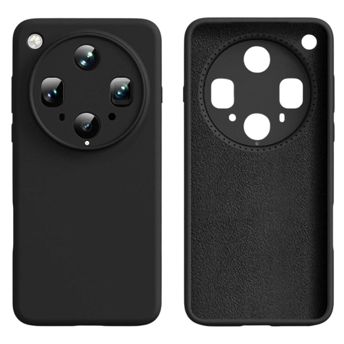 

Для Oppo Find X8 Ultra 5G Чехол Точные вырезы Жидкий силикон+ПК Ударопрочный чехол для телефона Black