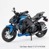 1:12 Kawasaki Z1000 Zx-6r Legierung Motorradmodell Diecast Spielzeugauto Vorderradlenkung Sound Licht Fahrzeug Kinder Weihnachtsgeschenke