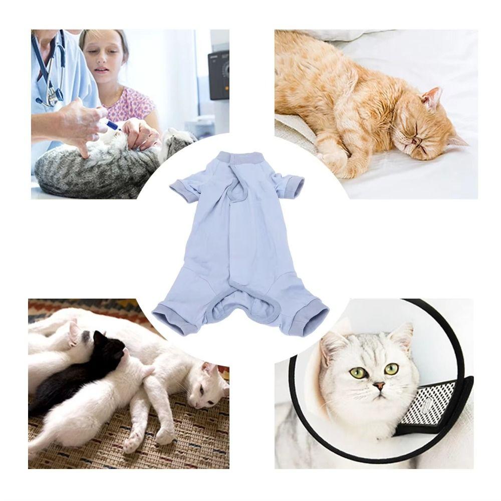 Comfortable Pet Anti-Lick Suit Adjustable Cat Sterilization Suit Cat Weaning Suit  For Dogs Cats