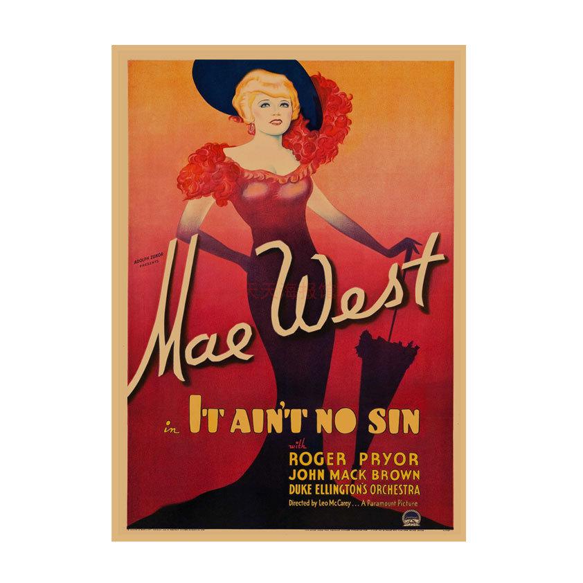 Retro Movie Illustration Poster for Bar, Cafe, or Dormitory Wall Decor