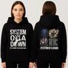 System of A Down Mezmerize Print 90s Vintage Rock Band Hoodie Women Alternative Metal Music Sweatshirt Gothic Hoodies