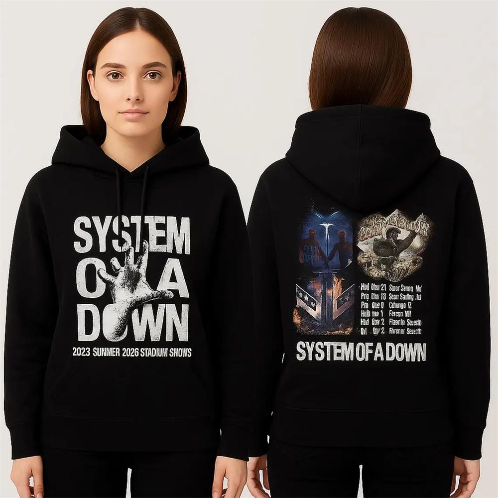 

System of A Down Mezmerize Print 90s Vintage Rock Band Hoodie Women Alternative Metal Music Sweatshirt Gothic Hoodies 3XL