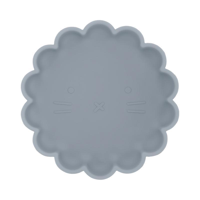 

Дитяча силіконова тарілка з милим мультяшним левеням. Портативний нековзкий посуд для годування