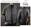Men's High-End Retro Leather Motorcycle Jacket - American Style, Casual PU Outerwear