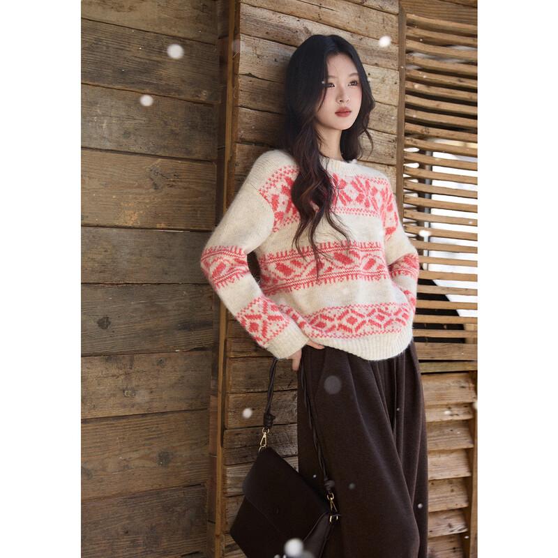 Women's Geometric Jacquard Knit Sweater