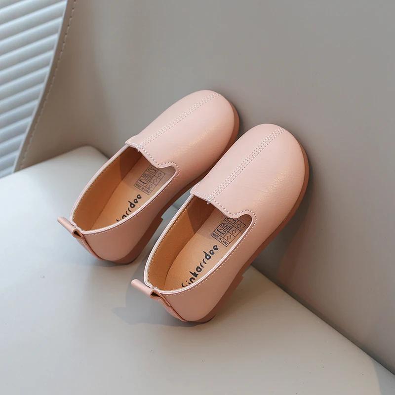 Kids Casual Shoes for Girls Slip-on Leather Flats Moccasins Children Loafers Toddlers Boys Flats for Wedding Party Soft Classic
