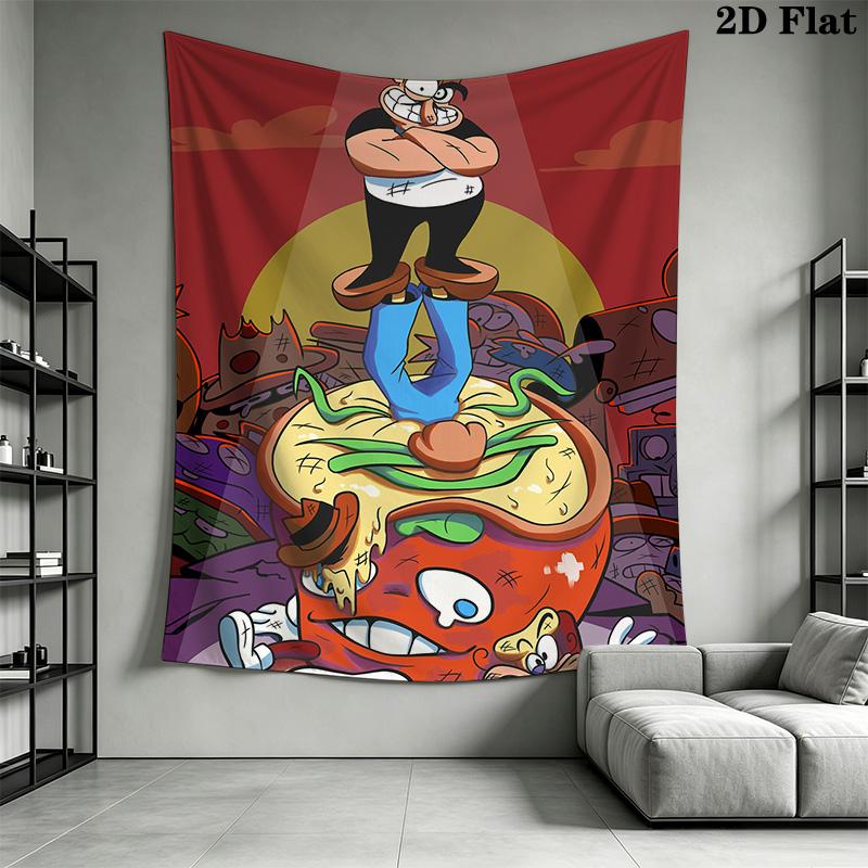 Louis Cartoon Character Pattern Home Decor Tapestry, Wall Hanging, Decorative RV Wall Cloth.SGT0917410