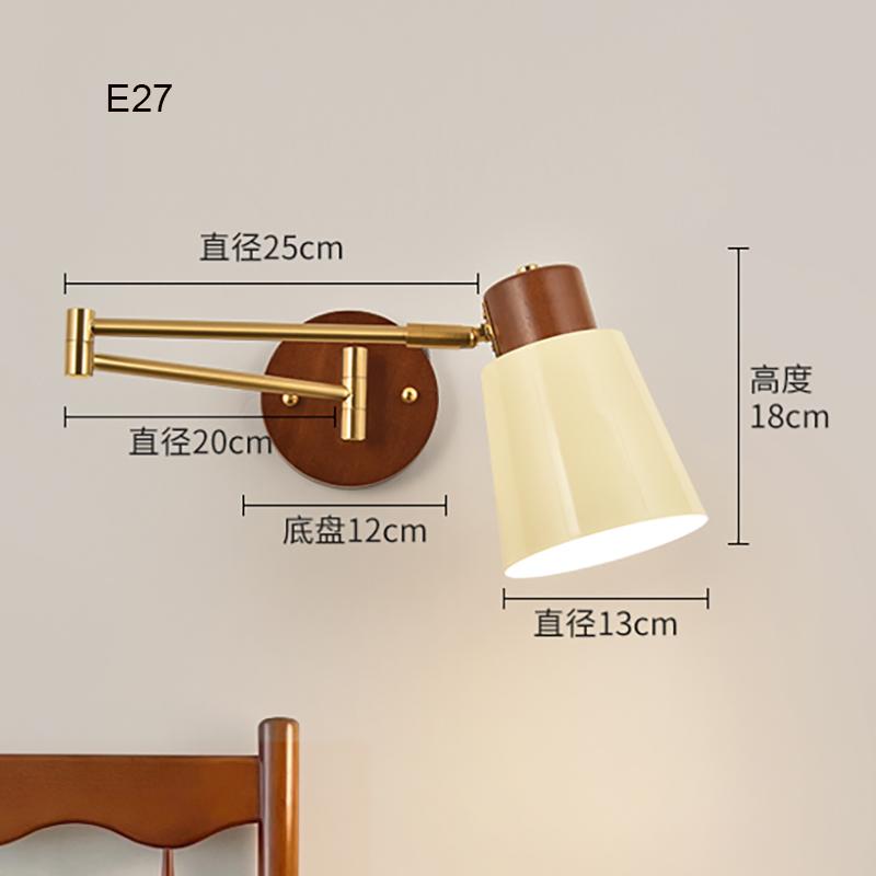 Nordic Rocking Push-pull Wall Lamp Hotel Bedside Reading Wall Lamp Modern Bedroom Study Lamp Folding Telescopic Work Lamp