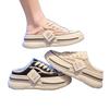 Baotou slippers for women wearing canvas shoes outside summer without heels Lazy half slippers
