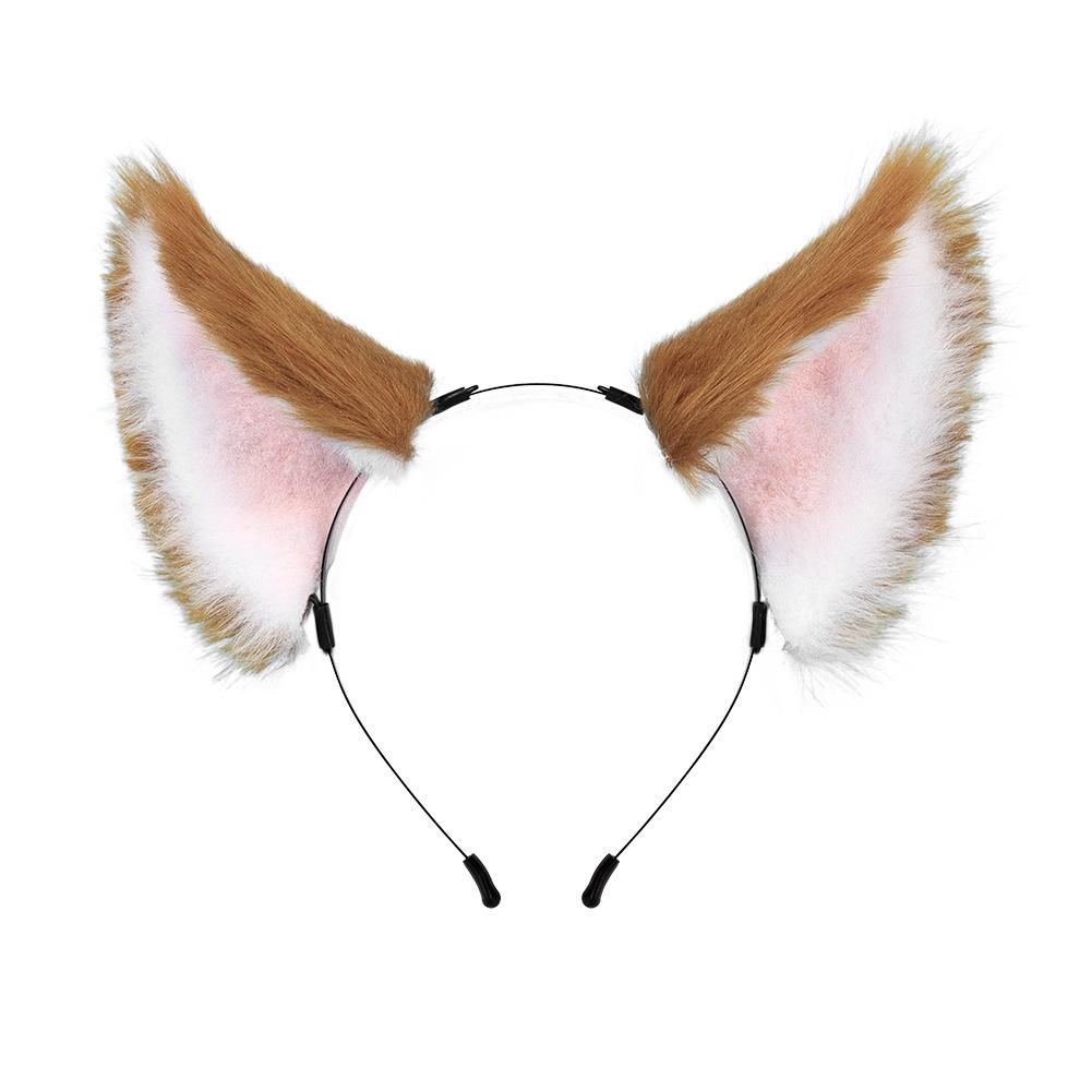 A piece of hair generation Goro fox ear headband cos plush fox tail suit live cosplay comic show dress up