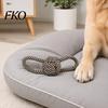 Wear-resistant Dog Toy Cotton Rope Toy, Flying Disc Interactive Fetch Knot Chew Tug-of-War for Large And Small