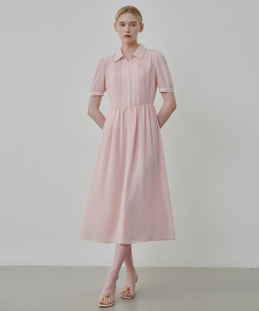 Ollibeudeollibeu Chiffon Pleated Dress Oh6Mo4860