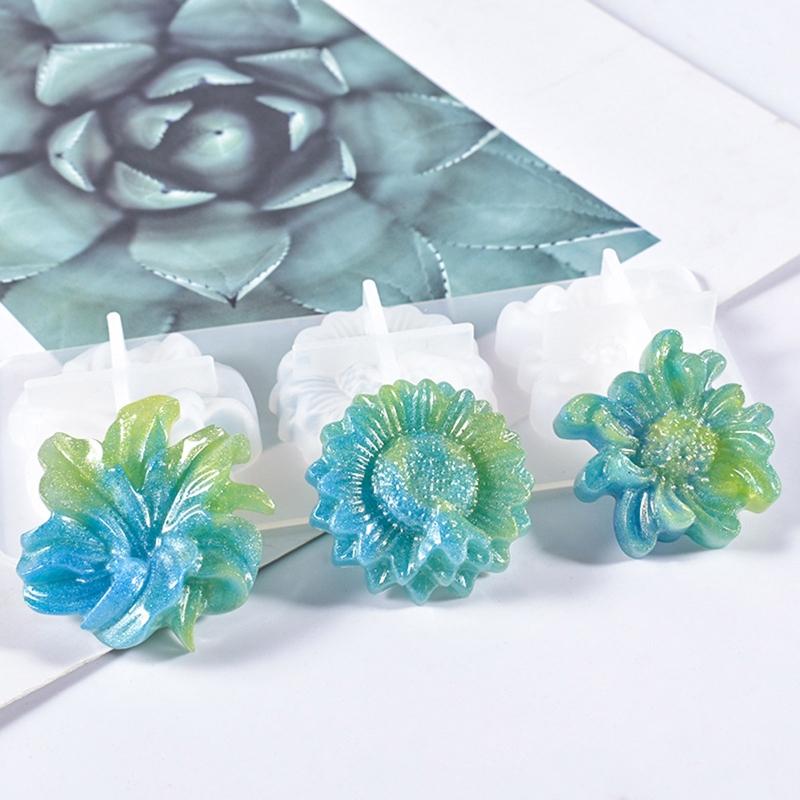 Various Flowers Shape Patch Ornaments Silicone Mold Epoxy Resin Casting Jewelry Tool Making Diy Craft Home Decorations