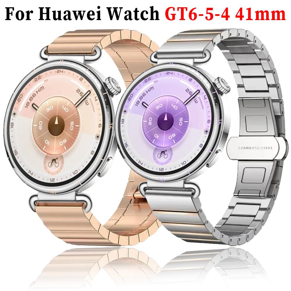 18mm Stainless Steel Strap For Huawei Watch GT6-5-4 41mm Metal Women High-end Band For Huawei Watch 5/GT5Pro 42mm Xiaomi S4 41mm