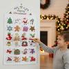 Fabric Christmas Advent Calendar Reusable Xmas Tree Empty Cloth Ornaments DIY Household Festival Decorations Gift for Friends