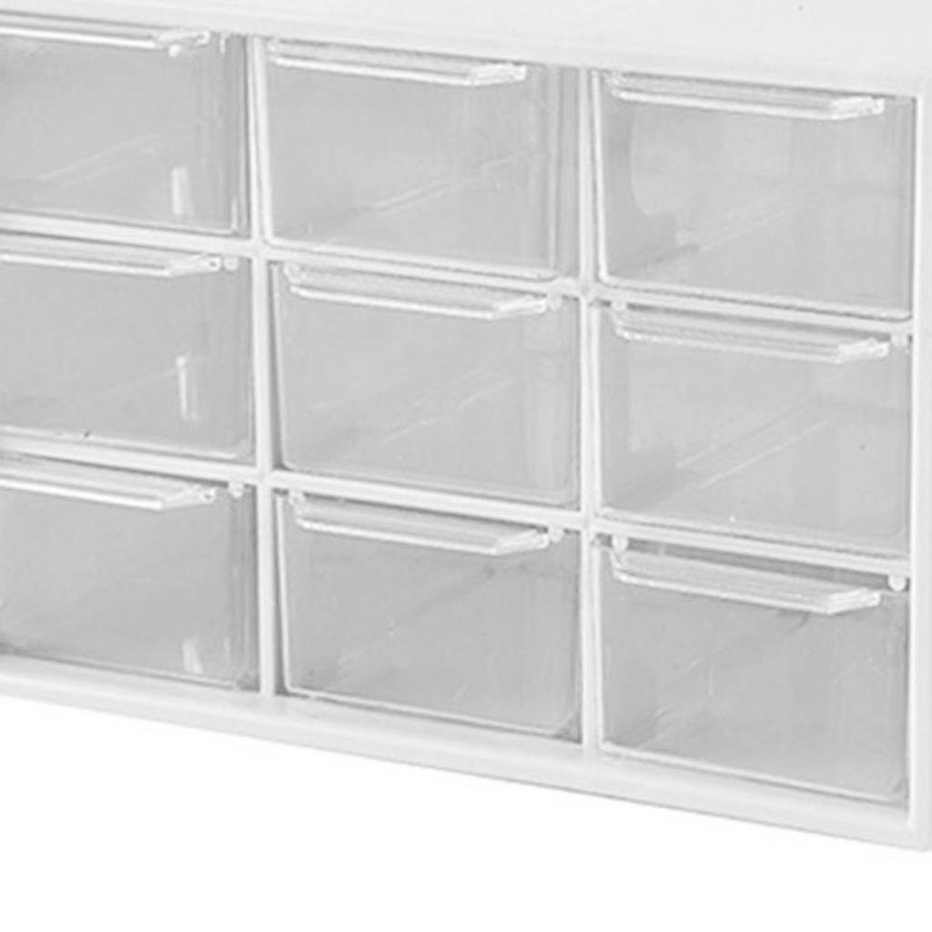 Desktop Organizers Nine Square Grid Drawer Type Desk Organization Box Storage Case Makeup