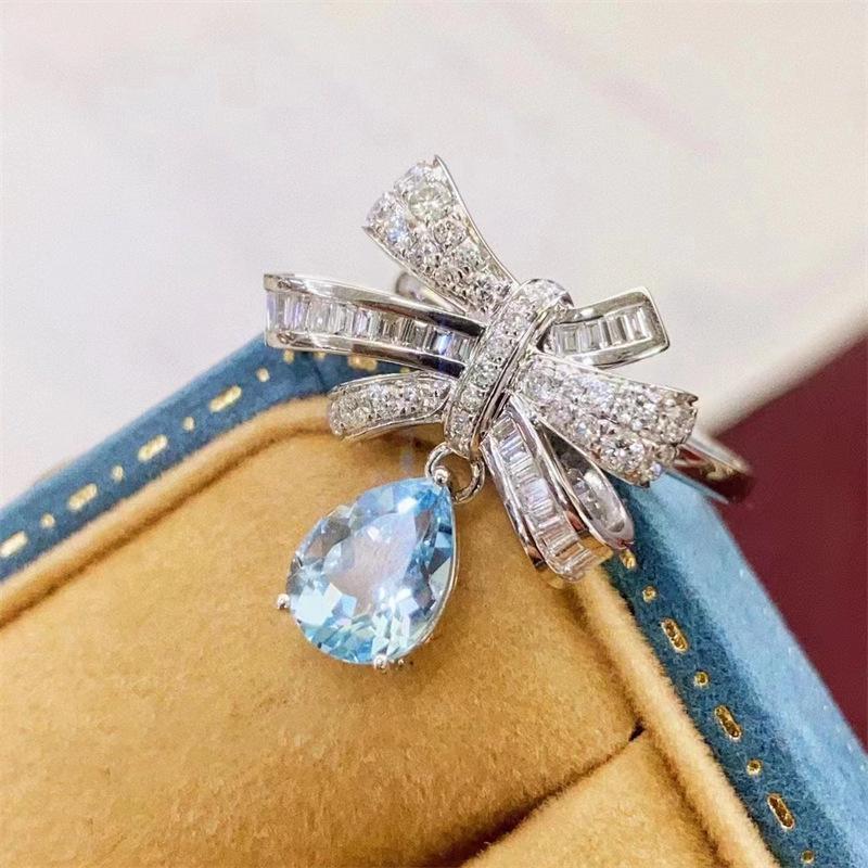 Haute Couture 2022 Tassel Bow Ring - European American French Light Luxury Style Adjustable