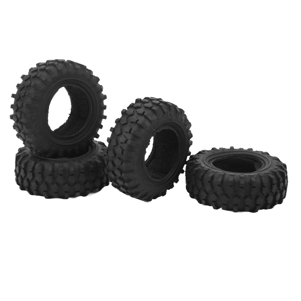 4PCS RC Crawler Tires 1.25in Flexible Wear Resistant RC Rubber Tyre for SCX24 124 RC Cars