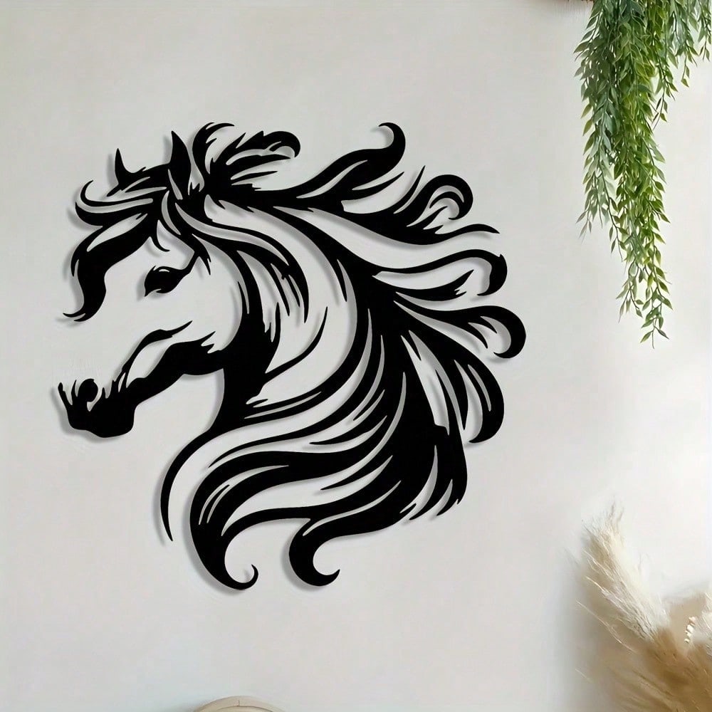 Horse Head Metal Wall Art Rustic Farmhouse Decor Living Room Bedroom Garden Yard