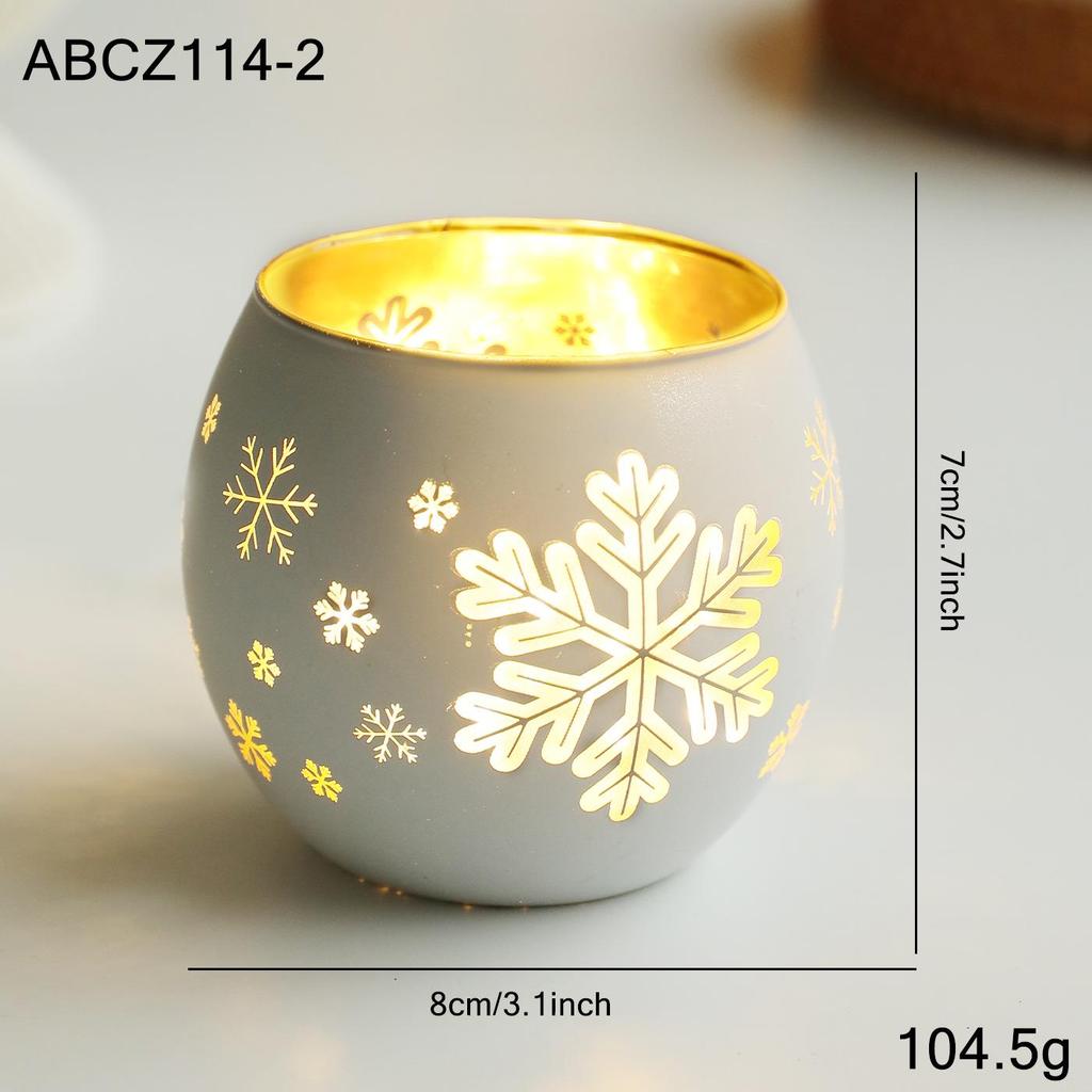 Nordic Glass Candle Holder – Christmas Aromatherapy Wax Cup, Creative Romantic Home Decor Ornament