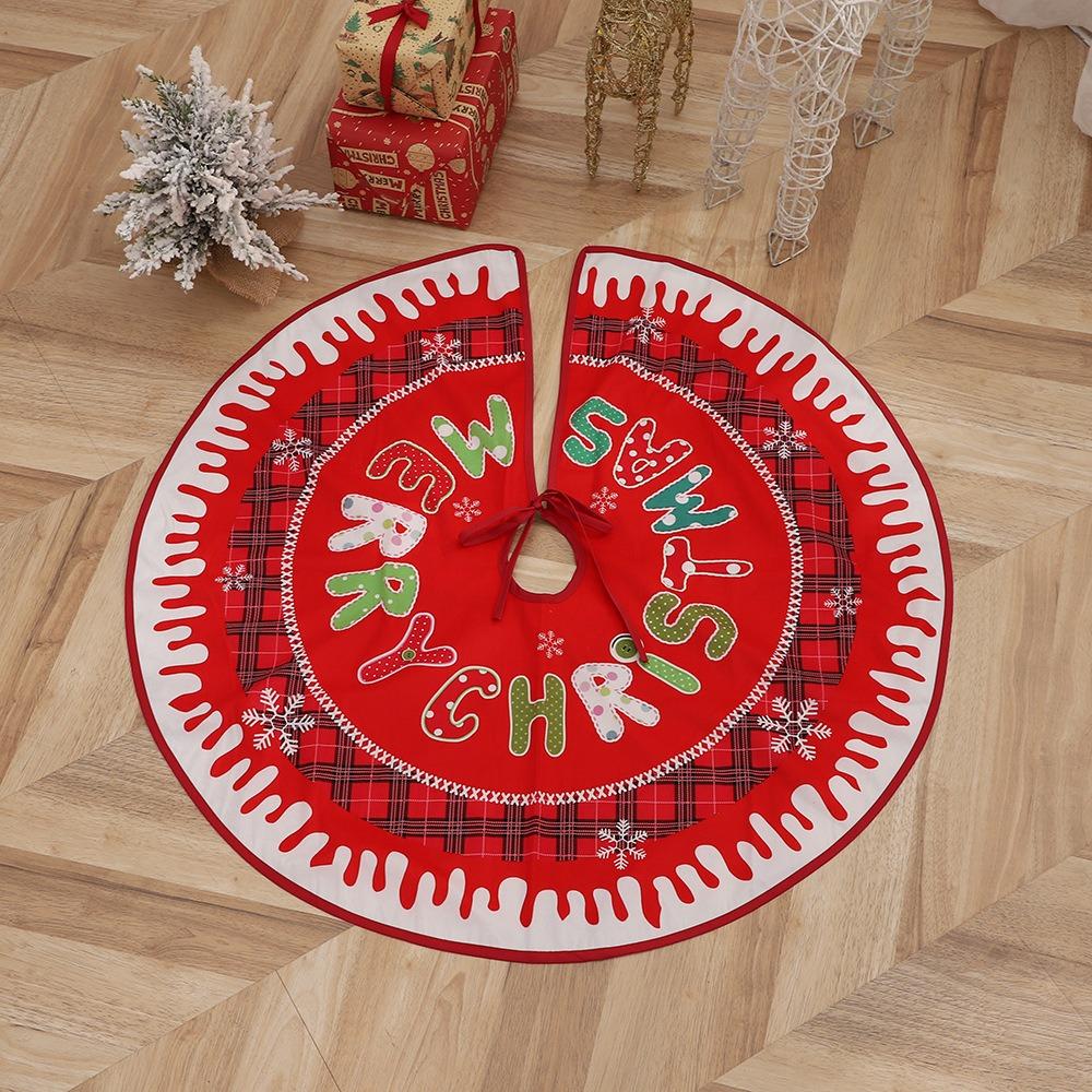 

Creative Round Christmas Tree Skirt Party Decor Outdoor Blanket New Xmas Floor Cover 2