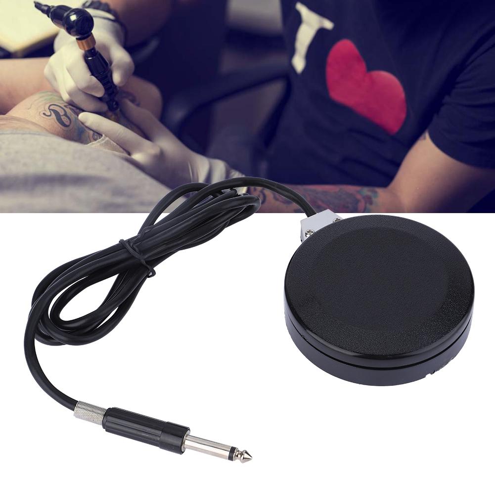 Stainless Steel Round Tattoo Foot Pedal Eyeliner Eyebrow Body Art Tattoo Machine Foot Switch