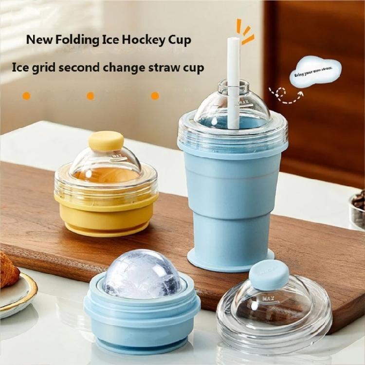 Folding Silicone Travel Cup Ice Molds Perfect for Outdoor Activity Heat Resistant and Space Saving Folding Water Bottle