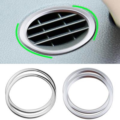 For Honda Vezel HRV HR-V 2014 - 2020 LHD AC Vent Outlet Ring Cover 2Pcs Front Air Conditioning Sticker Trim Interior Accessories